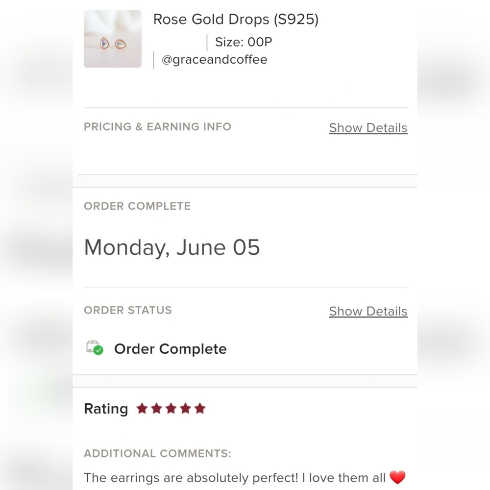 Rose Gold Drops (S925) - Picture 11 of 11